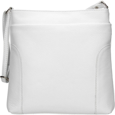Dámská kožená crossbody kabelka Italia Emma bílá