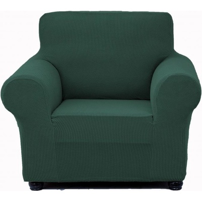 Univerzální napínací potah na křeslo - Tmavě zelený Fleece