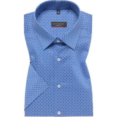 Eterna Modern Fit košile "Print" s krátkým rukávem modrá 4106_14C18P
