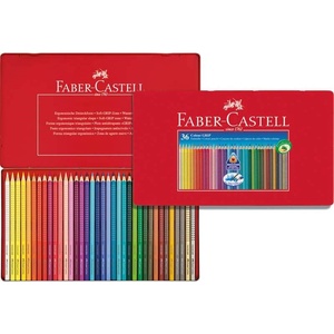 Faber-Castell Цветни моливи FABER-CASTELL Grip триъгълна метална кутия 36 броя 112435 (112435)