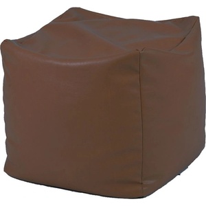 PUFRELAX Пуф, 80л. , Табуретка Куб - Chocolate, PU кожа, Пълнеж от Полистиролни перли, 8082 (PUF-G-C-PU-CHO) - topmall