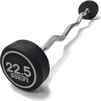 IRONLIFE Coated Barbell Curl Bar, 22,5 kg