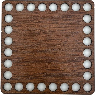 Pro Háčkování Dno na košík čtverec 10 x 10 cm dekor ořech