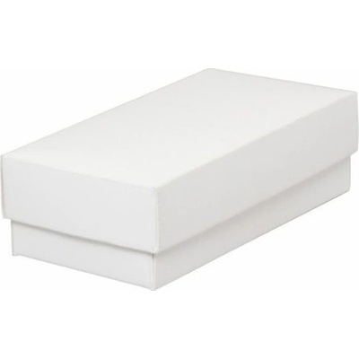 Dárková krabička dno a víko 135x65x40 mm na motýlka, bílá