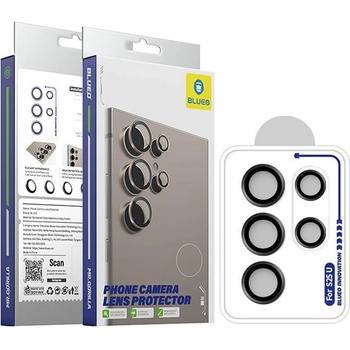 Blueo Протектор за Камерата на Samsung S25 Ultra, Blueo Cam Lens Glass, Черен (6934663703852)