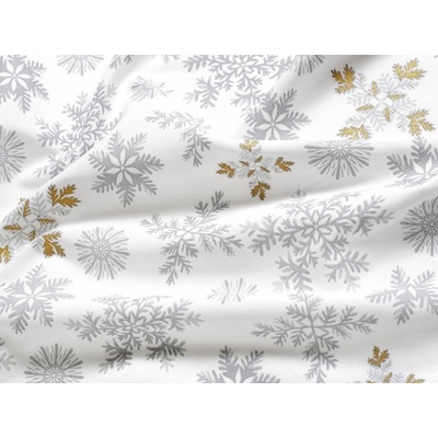 Dreamy Linens Obrus biely Snehové vločky 120x160 cm