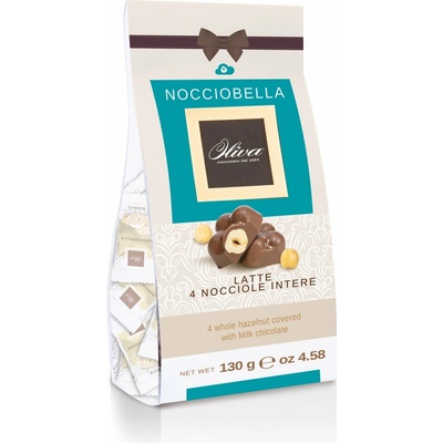 Oliva Nocciobella Latte mliečna čokoláda s celými lieskovými orieškami 130 g