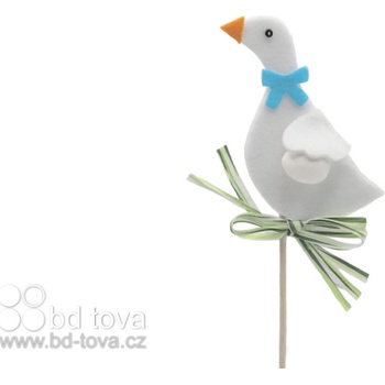 BD-TOVA Husa s modrou mašlí - zápich 1 ks