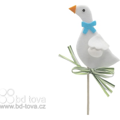 BD-TOVA Husa s modrou mašlí - zápich 1 ks