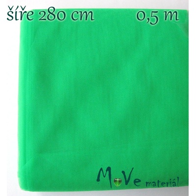 svatební tyl jemný neon. zelený 50cm/ š 280cm