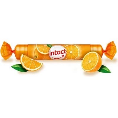 Intact rolka hroznový cukor s vitamínom C pastilky pomeranč 40 g
