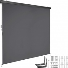 tectake 406148 svislá markýza eloise se 2 nástěnnými držáky - 200 x 250 cm,tmavě šedá