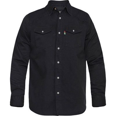 Duke košeľa pánska Western Style Denim Shirt riflová čierna