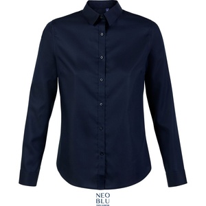 Neoblu 3183 blaise women / Дамска риза с дълъг ръкав от микро твил - нощно синьо m (24318304602)