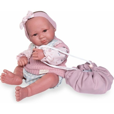Antonio Juan Reborn miminko Sweet Reborn Nica v růžové vestě Sweet Reborn Nica con chaleco y lazo