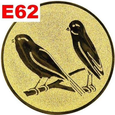 Emblém E62 DROBNÍ EXOTI umístění na sportovní pohár nebo medaili 25 mm