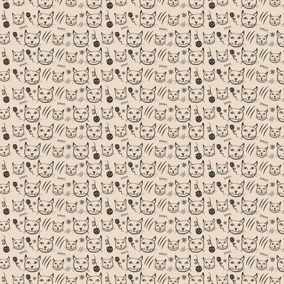 Balicí papír - hlava kočky 2, recyklovaný papír, rozměr 88 x 135 cm