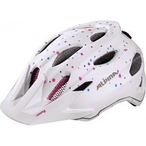 Alpina Каска за планинско колоездене Alpina Carapax Junior Bike helmet - White Polka Dots - размер 51-56 cm (851-0075-0611)