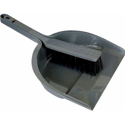 Clanax Smetáček s lopatkou bez gumy 20,5x29/23x4 cm chlup 5 cmm plast šedá