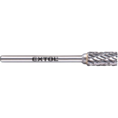 EXTOL fréza karbidová, válcová s čelním ozubením, ⌀6 x 13 mm, ⌀stopky 3 mm, sek střední (double-cut) 8703813