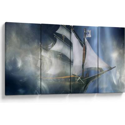 Obraz - Loď duchů, Čtyřdílný 160x80 cm – Hledejceny.cz