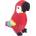 BEPPE Red beaded macaw parrot 25 cm