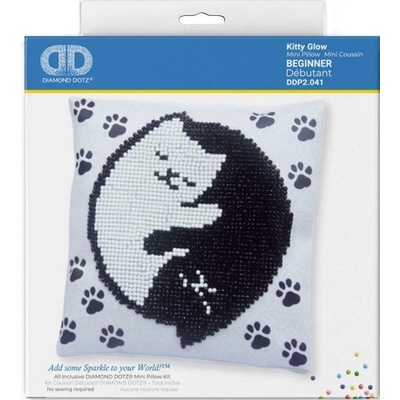 Diamond Dotz Диамантен гоблен Diamond Dotz - Спящи котки, възглавница 18 x 18 cm (DDP2041)