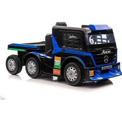 Lean Cars Mercedes + Návěs XMX622B LCD Elektrické autíčko modrá