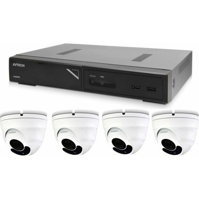 Avtech set NVR AVH1109 a 4 x Motorzoom IP Dome DGM2443SVSE