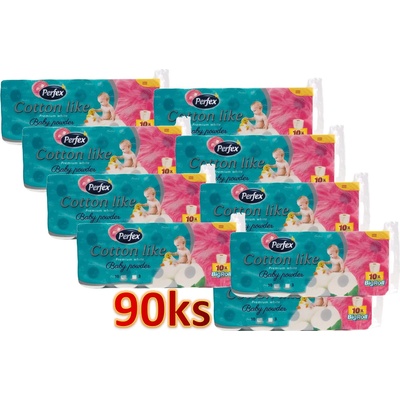 Perfex PACK Baby Powder XXL 3-vrstvový 90 ks