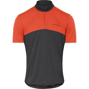 Vaude Мъжка фланелка с къс ръкав за колоездене Vaude Matera Half Zip Tricot Cycling jersey - Glowing Red / Black (056-2858-0812)
