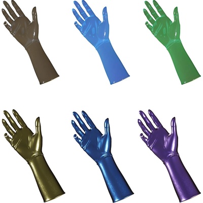 UniqDsn Latexové rukavice UniqDsn DLOUHÉ žluté – Zboží Dáma