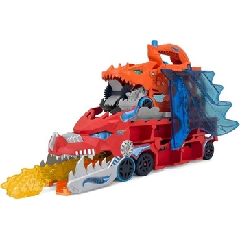 Mattel Игрален комплект 2 в 1 Hot Wheels City - Ultimate Dual Dragon Hauler, 1: 64 (JBM72)