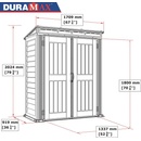 Duramax YardMate Pent 1,6 m² - šedý/antracit + podlahová konstrukce 5x3 05325