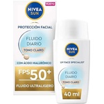 Nivea Sun Daily Fluid SPF50 Light Tone 40ml Facial Sunscreen - Clear
