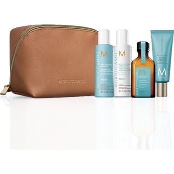 Moroccanoil Комплект за път, възстановяващ увредена, отслабена коса Repair Travel Set
