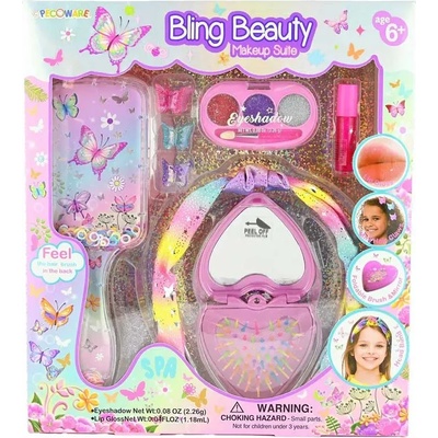 Robetoy Детски козметичен комплект за грим и прическа с аксесоари, 8 части - Robetoy