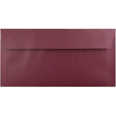 Perleťové obálky - 110 x 220 mm (DL) - Burgundská