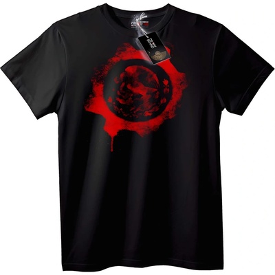 NOONEBRAND Тениска Червен Skull с пръски - L, White