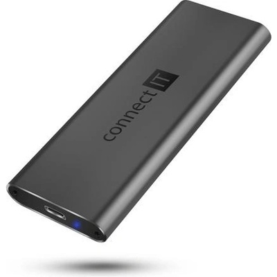 CONNECT IT AluSafe externí box pro SSD disky M.2 NVMe, 10 Gbps, USB-C, ANTRACITOVÝ, CEE-7050-AN – Zboží Živě