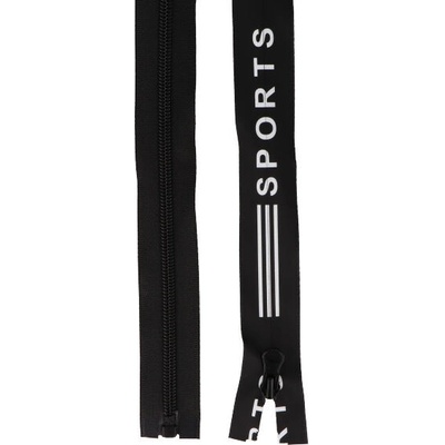 Prima-obchod Voděodolný zip No 5 délka 80 cm spirálový SPORT, barva Černá
