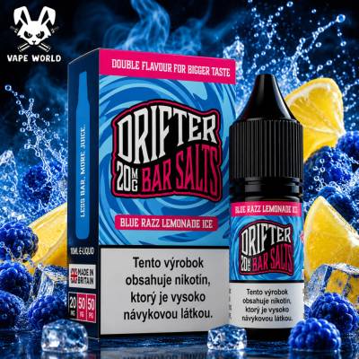 Juice Sauz Drifter Bar Salts Blue Razz Lemonade Ice 10 ml 20 mg