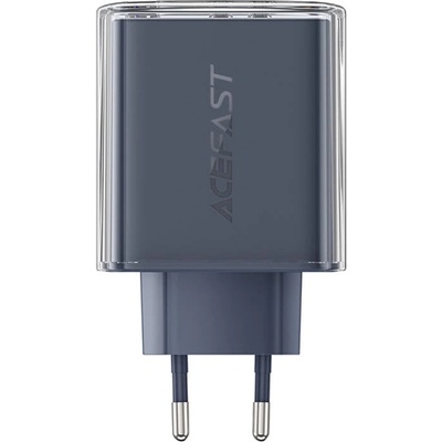 ACEFAST Адаптер Acefast A45, 2x USB-C, 1xUSB-A, 65W, PD, сив (A45 Noble jade)