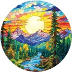 Art Puzzle - Puzzle Stained-Glass Alp - 570 piese