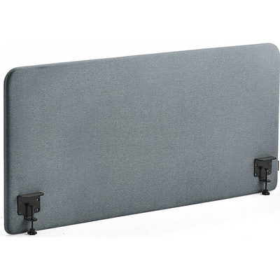 Zone stolový paraván černé svorky potah Rivet modrošedá 140 X 65 x 3,6 cm – Zboží Dáma