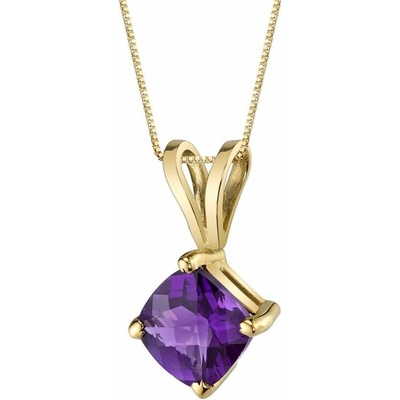 Eppi Fialový ametyst ve zlatém přívěsku Rafyna P34416