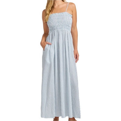 Seafolly Дамска рокля Seafolly Beach Club Shirred Maxi Dress - Powder Blue (134-1888-0113)