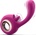 SuperLove 2in1 G-Spot Licking Tongue Vibrator Burgundy