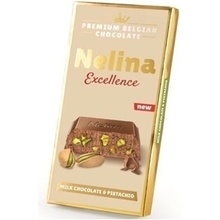 Nelina Excellence Mléčná čokoláda s pistácií 80 g