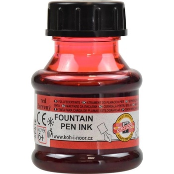 KOH-I-NOOR Atrament do plniaceho pera 50 ml červený